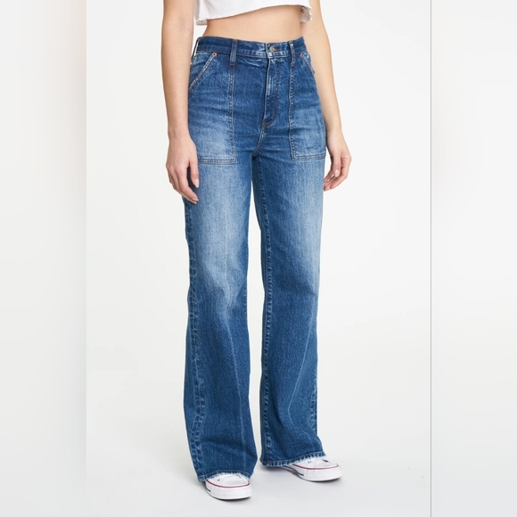 NWT DAZE DENIM FAR OUT HIGH RISE WIDE LEG IN PLAY DATE, VARIOUS SIZES - Picture 2 of 6